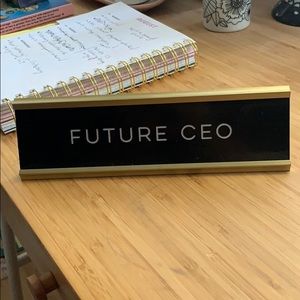 Future CEO desk accessory nameplate